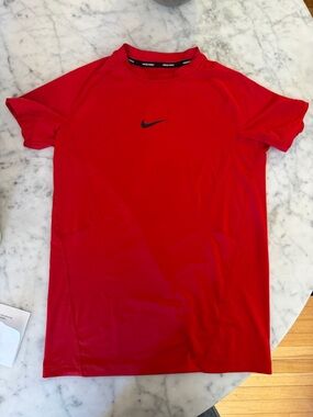 Nike Pro Youth Red Short-Sleeve Performance Dry-fit Tee